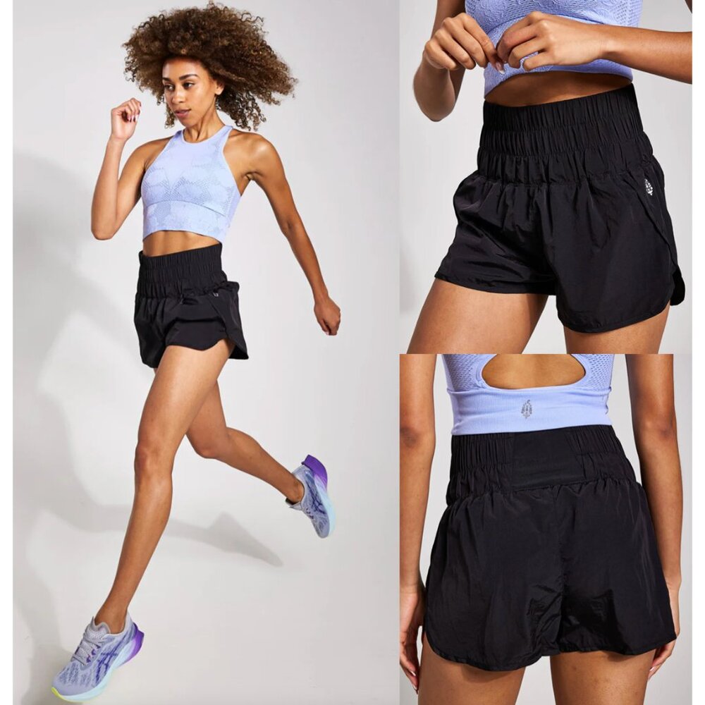 Free People Movement nylon high rise shorts szM